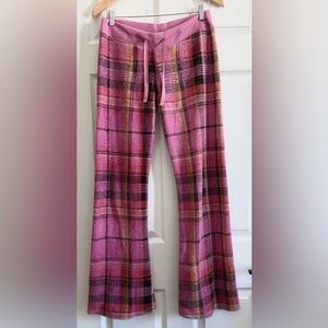 Plaid Pink Women's Sweatpants